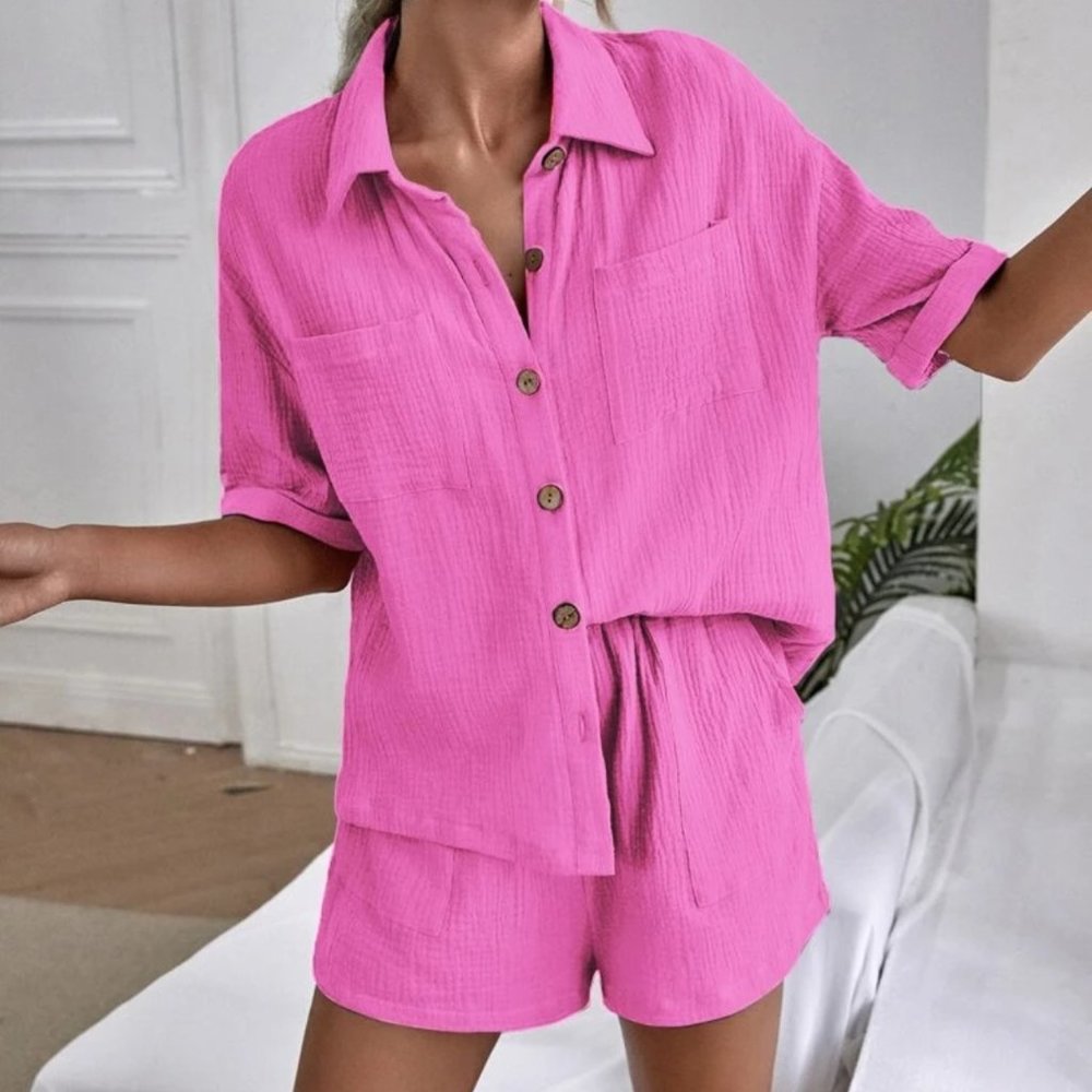 SHEIN Two Piece Set Hot Pink Size XL